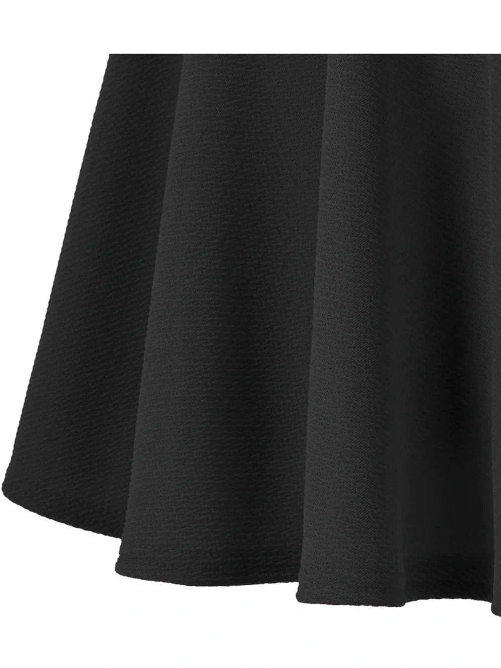 Women's Black Circle Skater Skirt - Flowy A-Line Style